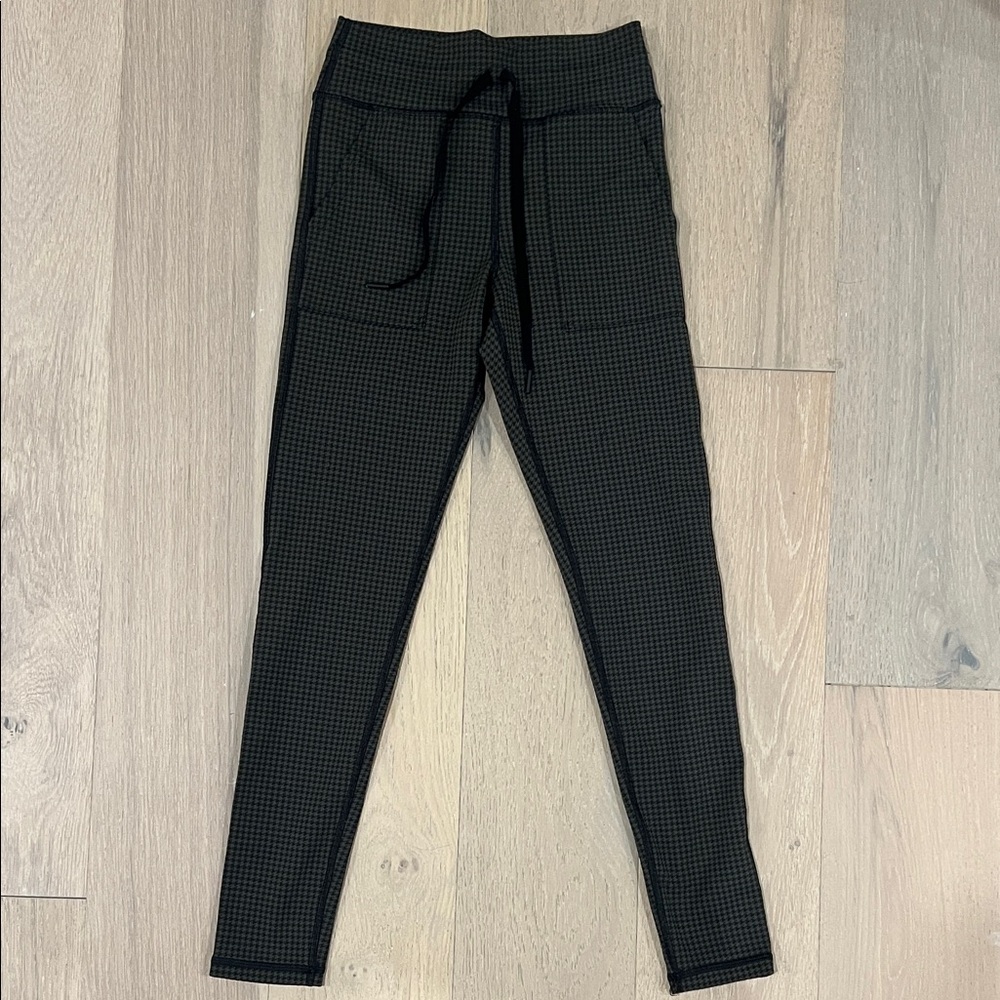 Black Checkered Leggings